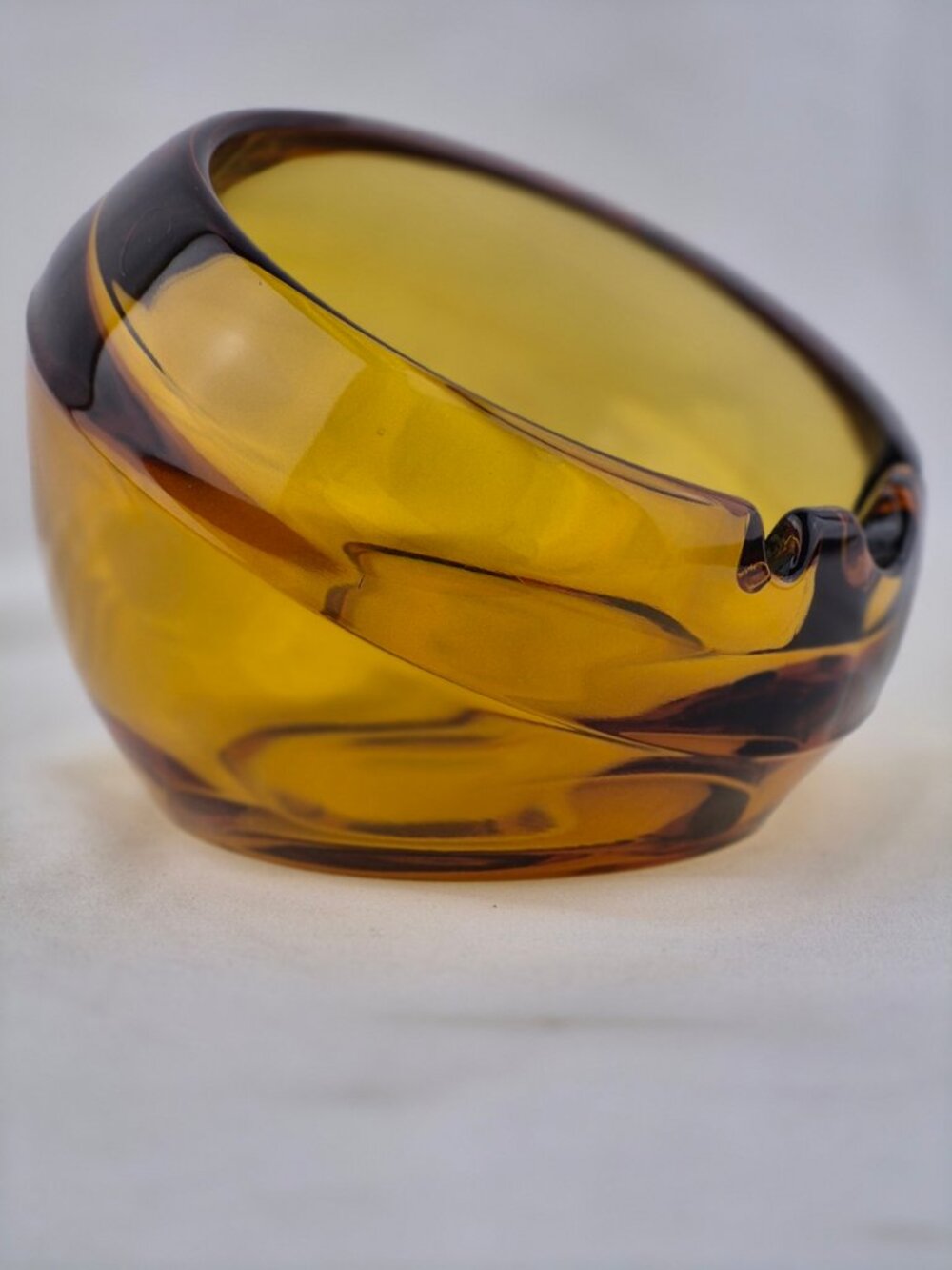 Mid Century Modern Viking Glass Atomic Orb Sphere Ashtray 1960's-1970's